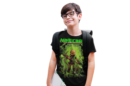 DZIECIĘCA BAWEŁNIANA KOSZULKA GRA MINECRAFT 5