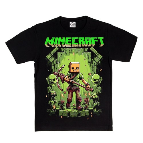 DZIECIĘCA BAWEŁNIANA KOSZULKA GRA MINECRAFT 2