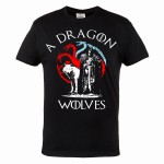GRA O TRON KOSZULKA MĘSKA GAME OF THRONES A DRAGON WOLVES
