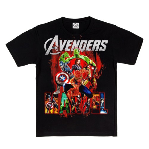 DZIECIĘCA BAWEŁNIANA KOSZULKA FILMOWA AVENGERS MARVEL POSTACIE 2