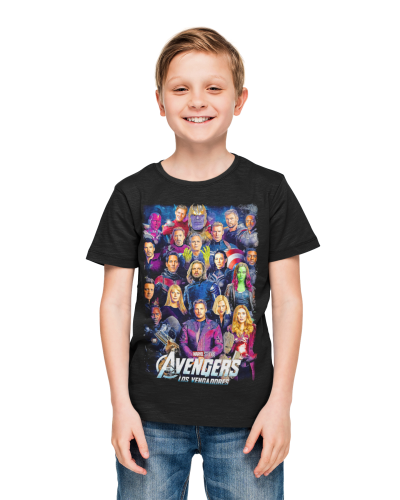 DZIECIĘCA BAWEŁNIANA KOSZULKA FILMOWA AVENGERS MARVEL POSTACIE 4