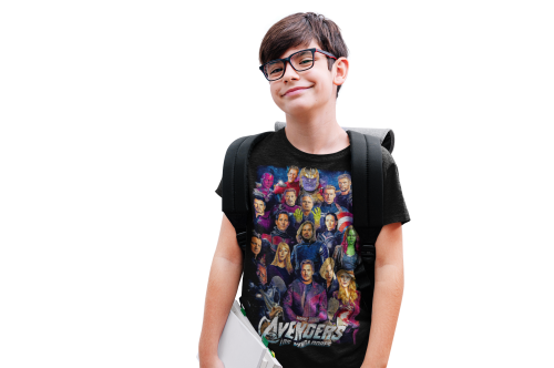 DZIECIĘCA BAWEŁNIANA KOSZULKA FILMOWA AVENGERS MARVEL POSTACIE 5