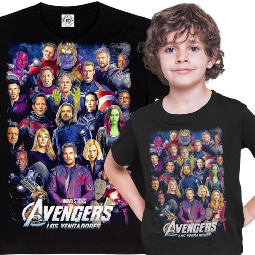 DZIECIĘCA BAWEŁNIANA KOSZULKA FILMOWA AVENGERS MARVEL POSTACIE 1