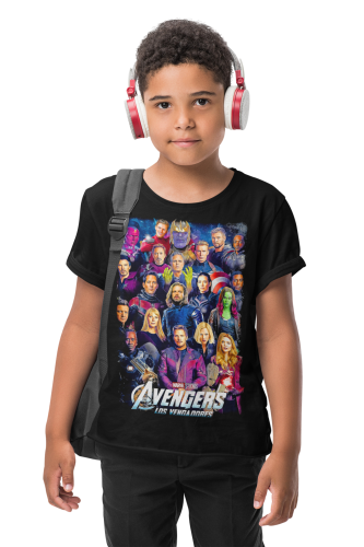 DZIECIĘCA BAWEŁNIANA KOSZULKA FILMOWA AVENGERS MARVEL POSTACIE 7