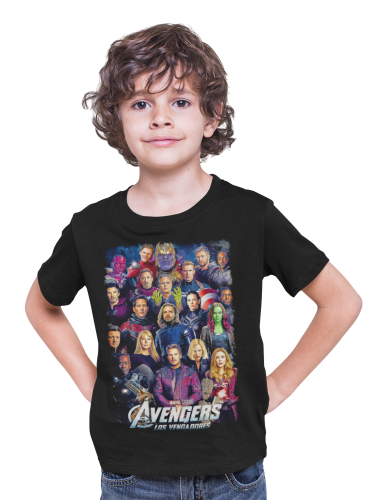 DZIECIĘCA BAWEŁNIANA KOSZULKA FILMOWA AVENGERS MARVEL POSTACIE 3