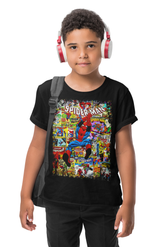 DZIECIĘCA BAWEŁNIANA KOSZULKA KOMIKSOWA SPIDER-MAN KOMIKSY MARVELA 7