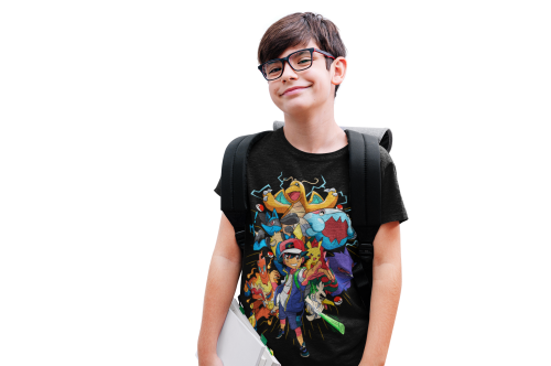 DZIECIĘCA KOSZULKA NA PREZENT POKEMONY POKEBALL ASH ANIME 5