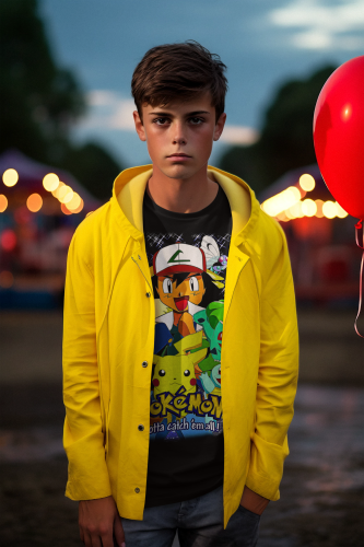 DZIECIĘCA KOSZULKA NA PREZENT ASH PIKACHU POKEMONY 9