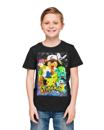 DZIECIĘCA KOSZULKA NA PREZENT ASH PIKACHU POKEMONY 4