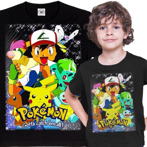 DZIECIĘCA KOSZULKA NA PREZENT ASH PIKACHU POKEMONY 1