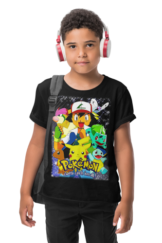 DZIECIĘCA KOSZULKA NA PREZENT ASH PIKACHU POKEMONY 7