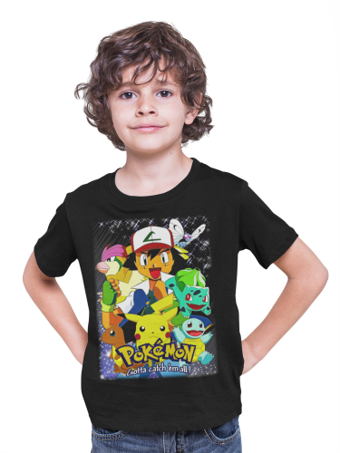 DZIECIĘCA KOSZULKA NA PREZENT ASH PIKACHU POKEMONY 3