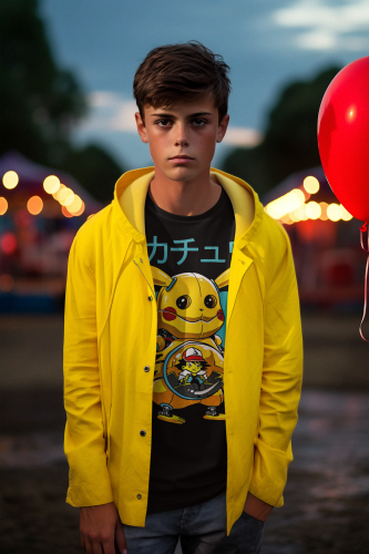 DZIECIĘCA KOSZULKA NA PREZENT ASH PIKACHU POKEMON ROBOT 9