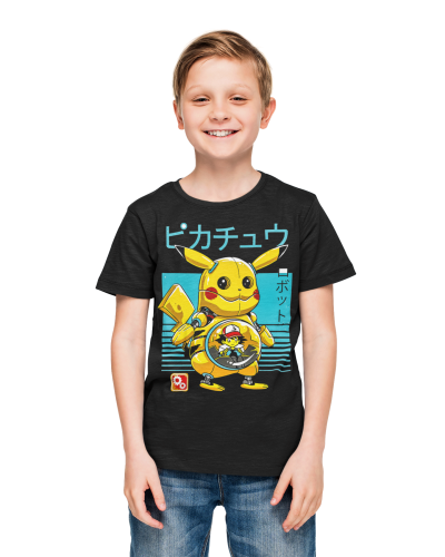 DZIECIĘCA KOSZULKA NA PREZENT ASH PIKACHU POKEMON ROBOT 4