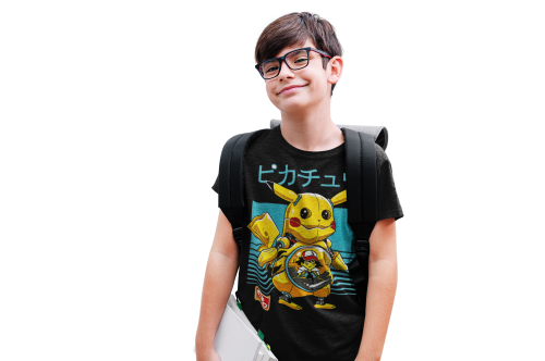 DZIECIĘCA KOSZULKA NA PREZENT ASH PIKACHU POKEMON ROBOT 5