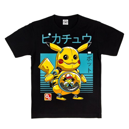 DZIECIĘCA KOSZULKA NA PREZENT ASH PIKACHU POKEMON ROBOT 2