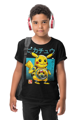 DZIECIĘCA KOSZULKA NA PREZENT ASH PIKACHU POKEMON ROBOT 7