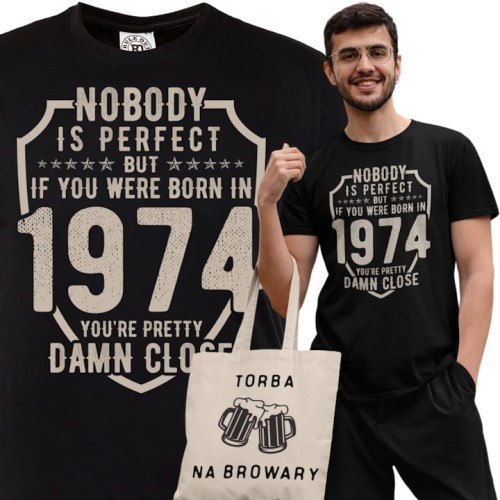 KOSZULKA PREZENT NA 50 URODZINY DLA FACETA 1974 TORBA GRATIS