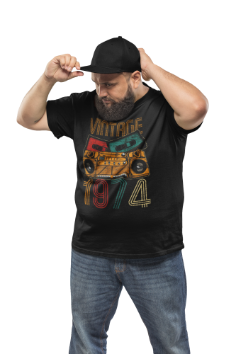 KOSZULKA PREZENT NA 50 URODZINY DLA FACETA 1974 VINTAGE TORBA GRATIS 4