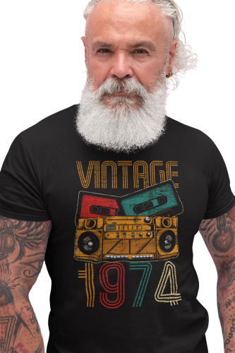 KOSZULKA PREZENT NA 50 URODZINY DLA FACETA 1974 VINTAGE TORBA GRATIS 7