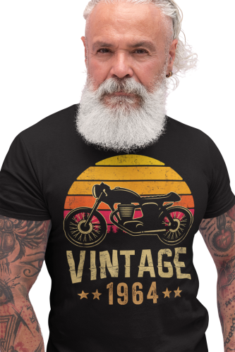 KOSZULKA PREZENT NA 60 URODZINY DLA FACETA MOTOCYKLISTY 1964 VINTAGE TORBA GRATIS 7