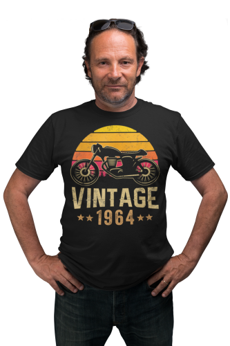 KOSZULKA PREZENT NA 60 URODZINY DLA FACETA MOTOCYKLISTY 1964 VINTAGE TORBA GRATIS 8