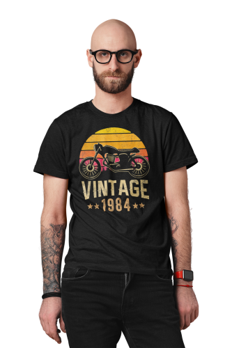 KOSZULKA PREZENT NA 40 URODZINY DLA FACETA MOTOCYKLISTY 1984 VINTAGE TORBA GRATIS 3