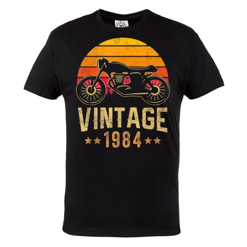 KOSZULKA PREZENT NA 40 URODZINY DLA FACETA MOTOCYKLISTY 1984 VINTAGE TORBA GRATIS 2
