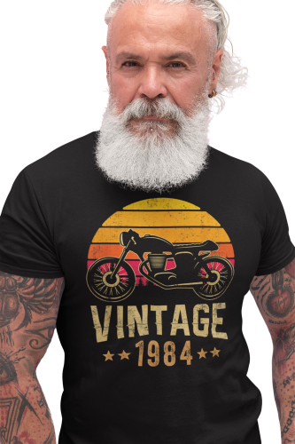 KOSZULKA PREZENT NA 40 URODZINY DLA FACETA MOTOCYKLISTY 1984 VINTAGE TORBA GRATIS 7