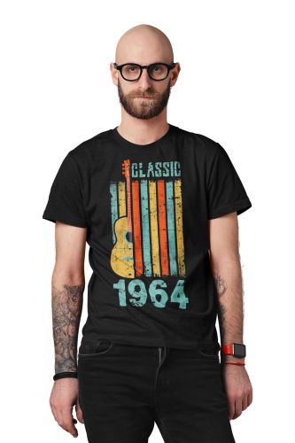 KOSZULKA PREZENT NA 60 URODZINY DLA FACETA GITARZYSTY 1964 CLASSIC TORBA GRATIS 3