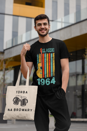 KOSZULKA PREZENT NA 60 URODZINY DLA FACETA GITARZYSTY 1964 CLASSIC TORBA GRATIS 9