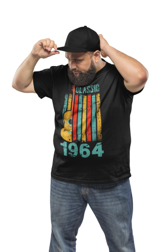 KOSZULKA PREZENT NA 60 URODZINY DLA FACETA GITARZYSTY 1964 CLASSIC TORBA GRATIS 4