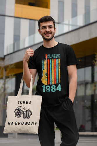 KOSZULKA PREZENT NA 40 URODZINY DLA FACETA GITARZYSTY 1984 CLASSIC TORBA GRATIS 9