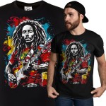 MĘSKA KOSZULKA Z NADRUKIEM FILMOWYM BOB MARLEY ONE LOVE