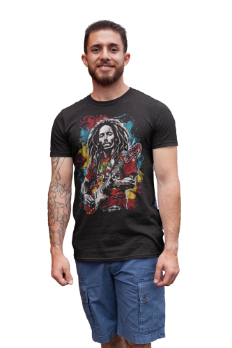 MĘSKA KOSZULKA Z NADRUKIEM FILMOWYM BOB MARLEY ONE LOVE 4