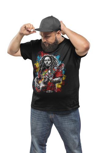 MĘSKA KOSZULKA Z NADRUKIEM FILMOWYM BOB MARLEY ONE LOVE 5