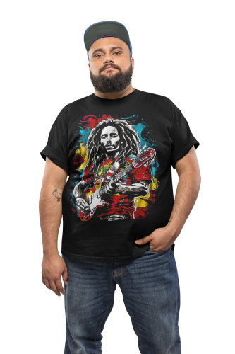 MĘSKA KOSZULKA Z NADRUKIEM FILMOWYM BOB MARLEY ONE LOVE 6