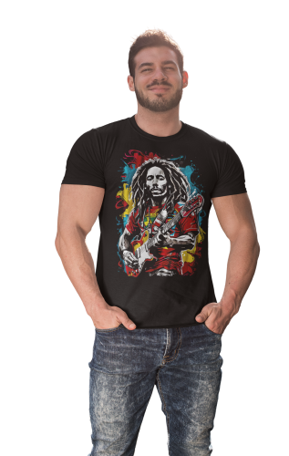 MĘSKA KOSZULKA Z NADRUKIEM FILMOWYM BOB MARLEY ONE LOVE 7