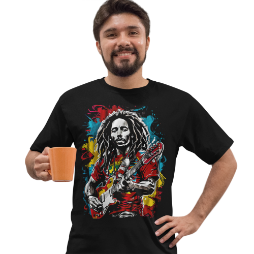 MĘSKA KOSZULKA Z NADRUKIEM FILMOWYM BOB MARLEY ONE LOVE 9