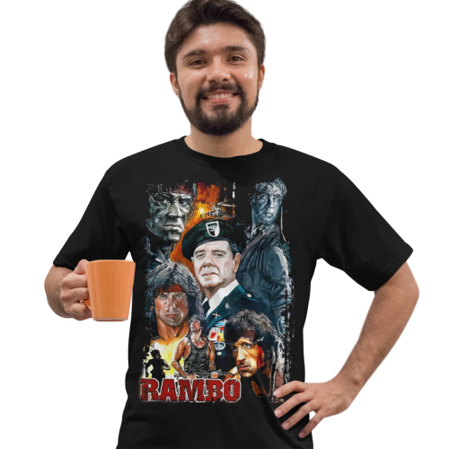 MĘSKA KOSZULKA FILMOWA JOHN RAMBO LEGENDARNY FILM 9