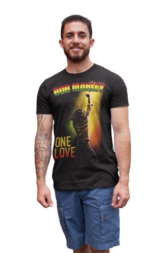 MĘSKA KOSZULKA Z NADRUKIEM FILMOWYM BOB MARLEY ONE LOVE 4