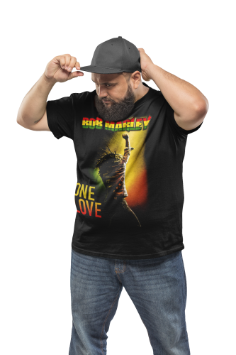 MĘSKA KOSZULKA Z NADRUKIEM FILMOWYM BOB MARLEY ONE LOVE 5