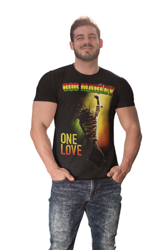 MĘSKA KOSZULKA Z NADRUKIEM FILMOWYM BOB MARLEY ONE LOVE 7