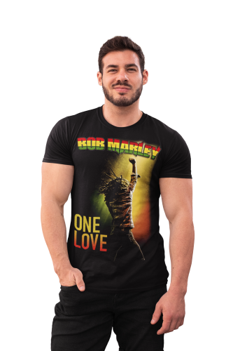 MĘSKA KOSZULKA Z NADRUKIEM FILMOWYM BOB MARLEY ONE LOVE 8