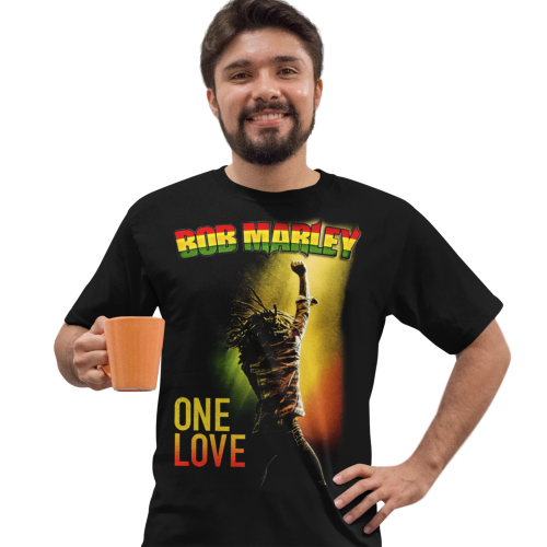 MĘSKA KOSZULKA Z NADRUKIEM FILMOWYM BOB MARLEY ONE LOVE 9