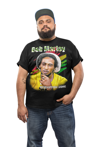 MĘSKA KOSZULKA Z NADRUKIEM FILMOWYM BOB MARLEY ONE LOVE REDEMPTION SONG 6