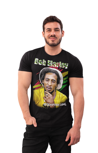 MĘSKA KOSZULKA Z NADRUKIEM FILMOWYM BOB MARLEY ONE LOVE REDEMPTION SONG 8