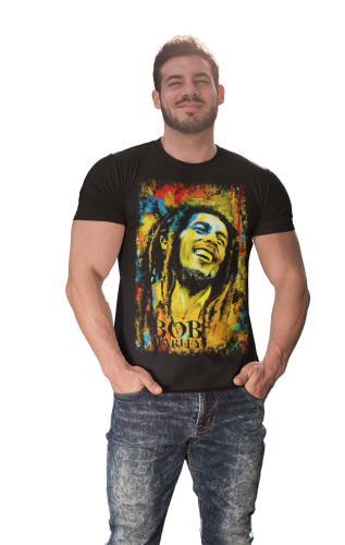 MĘSKA KOSZULKA Z NADRUKIEM FILMOWYM BOB MARLEY ONE LOVE 7