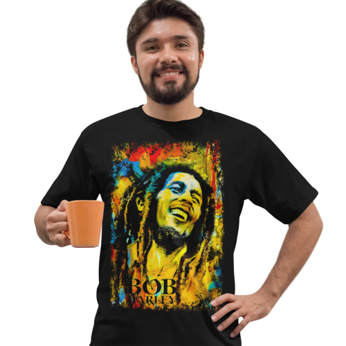 MĘSKA KOSZULKA Z NADRUKIEM FILMOWYM BOB MARLEY ONE LOVE 9