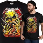 MĘSKA KOSZULKA MUZYCZNA METALLICA NA KONCERT SKULL
